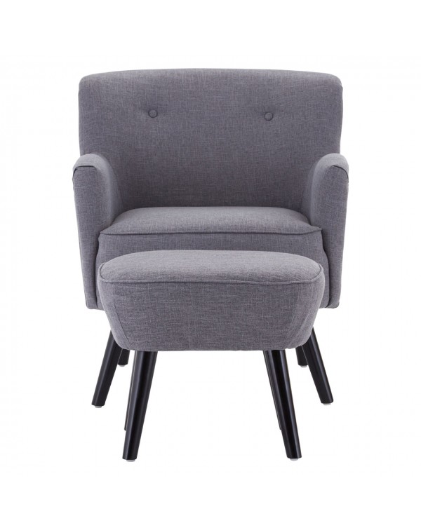 Premier Housewares  Odense Armchair With Footstool