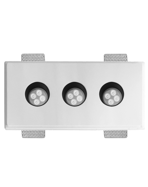 Atelier Sedap - Mini Triqal 3 in Line - Plaster Downlights