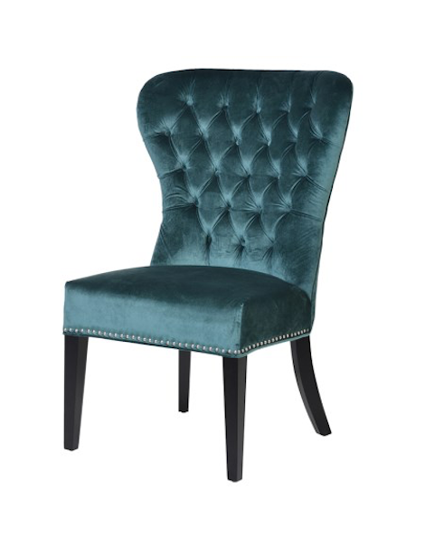  Teal Silver Studded Dining Chair 