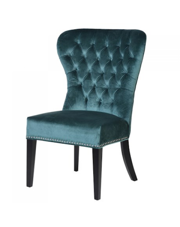  Teal Silver Studded Dining Chair 