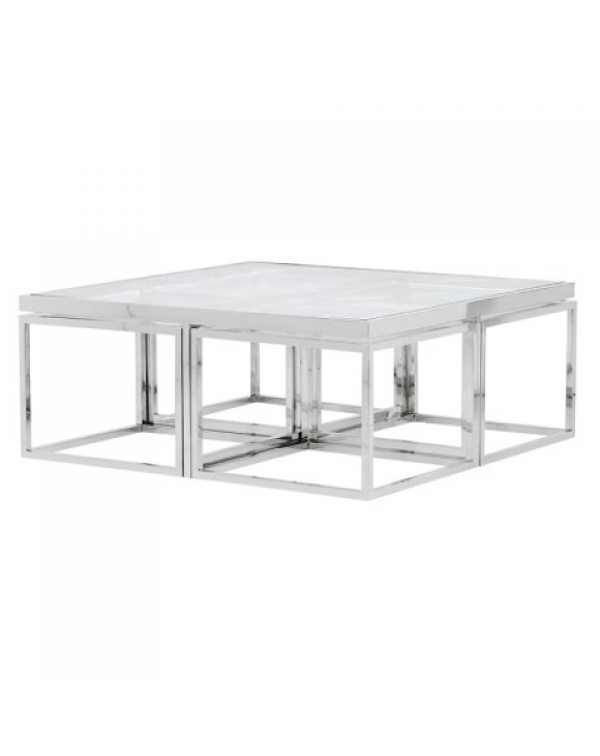  Set of 5 Modular Glass Coffee Tables