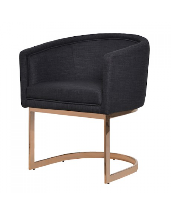  Black Dining Chair Rose Gold Frame
