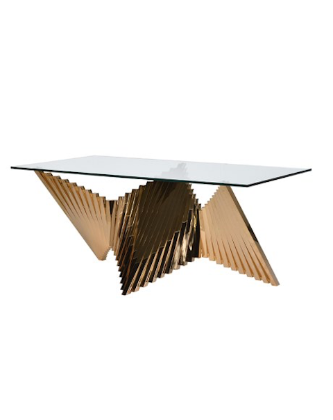 Brass Plated Steel Dining Table