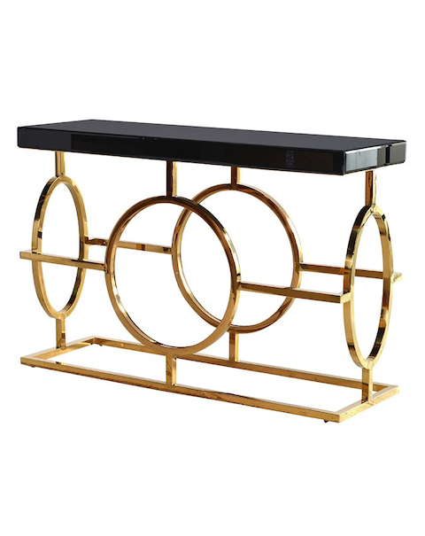 Gold/Black Venetian Console Table