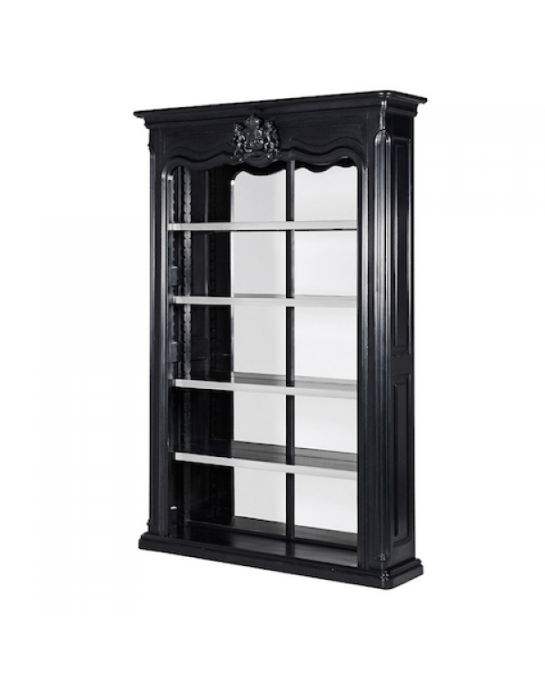 Black Kensington Mirrored Shelf Unit