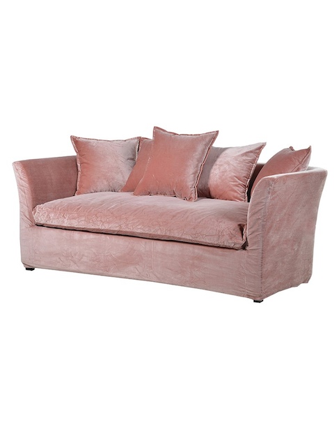Pink Velvet Sofa