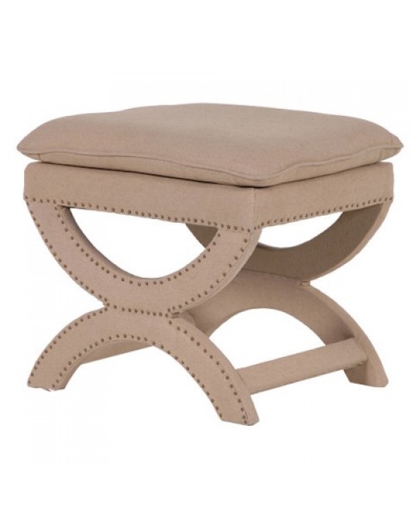 Linen Shaped Footstool