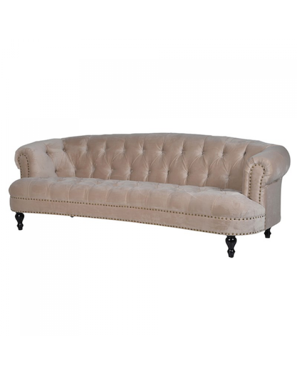  3 Seater Velvet Buttoned Sofa