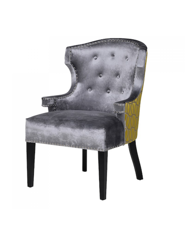  Silver & Zest Studded Chair