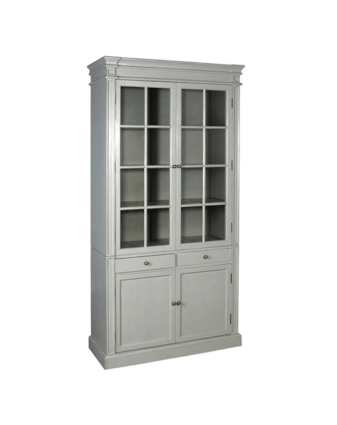 Grey Fayence Glazed Bookcase