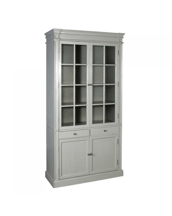 Grey Fayence Glazed Bookcase