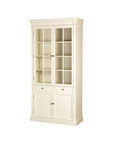  Cream Fayence Glazed Bookcase 