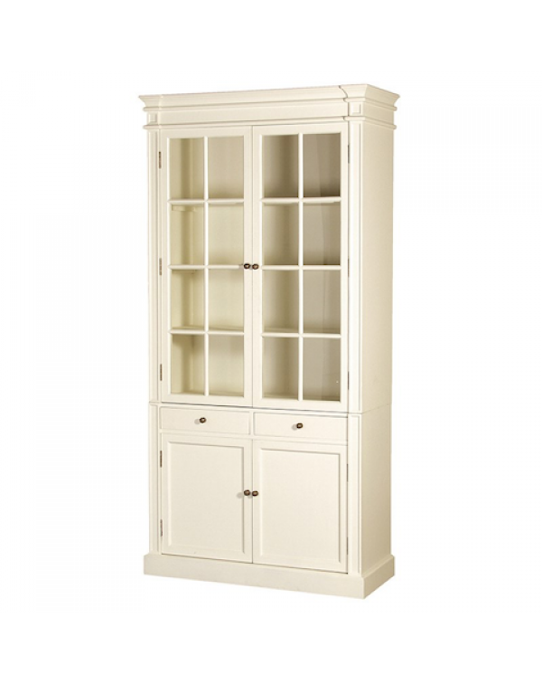  Cream Fayence Glazed Bookcase 