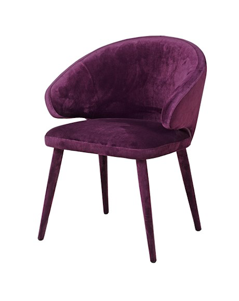 Purple Curve Back Chair 