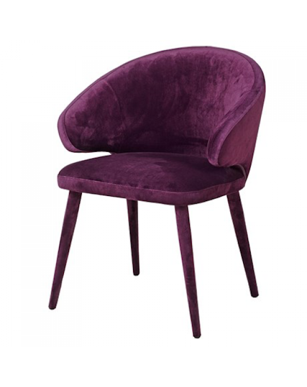Purple Curve Back Chair 