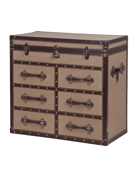  Large Linen Trunk with Drawers