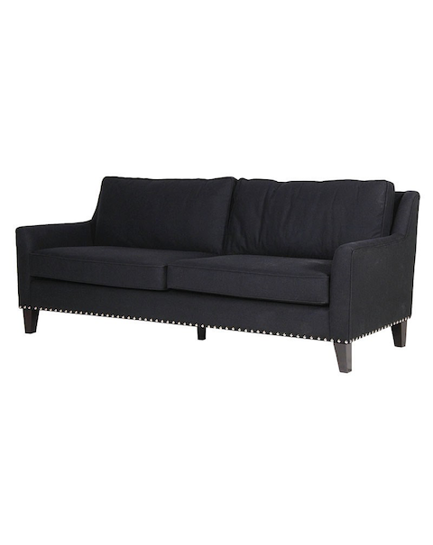 Black Fabric 3 Seater Sofa