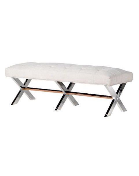  Chrome & Rose Gold Bench