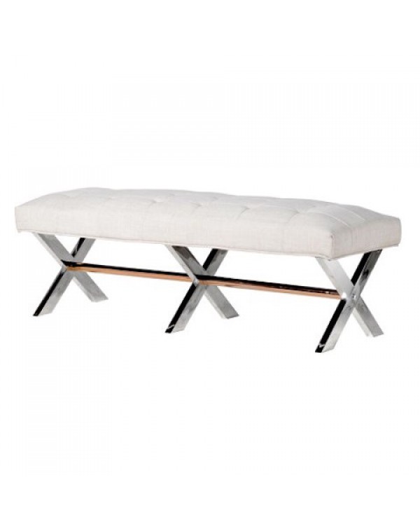  Chrome & Rose Gold Bench