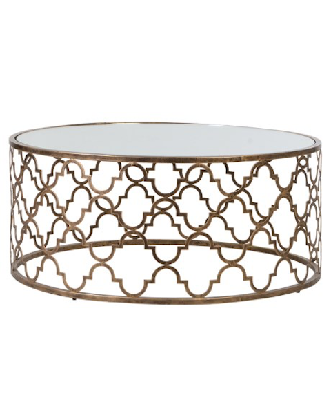  Moorish Coffee Table with Glass Top