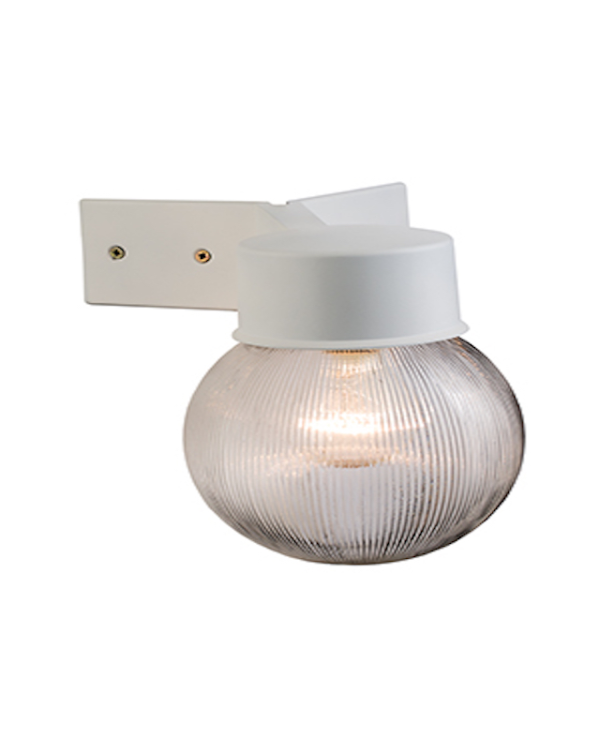 WARE RIBBED GLOBE 1LT WALL IP44 40W