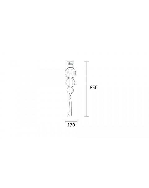 Heathfield - Medina Opal Jade Ant Brass / Opal Jade Wall Light