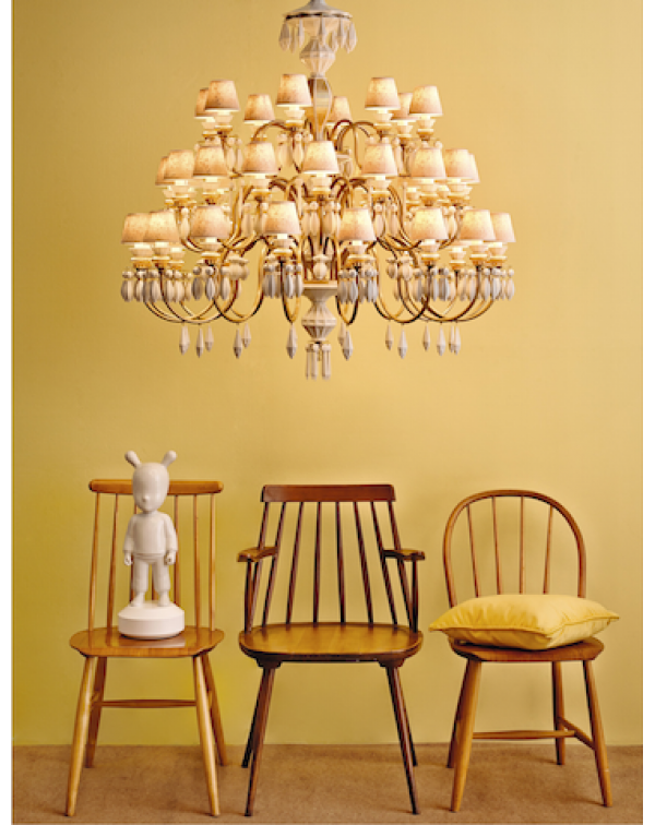 Lladro - Belle de Nuit 40 Lights Chandelier White