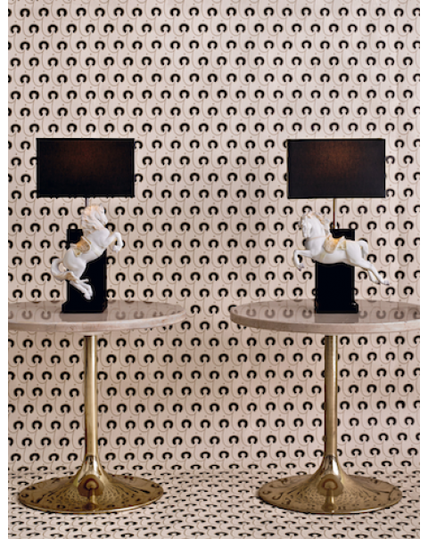  Lladro Horse on Courbette Table Lamp 