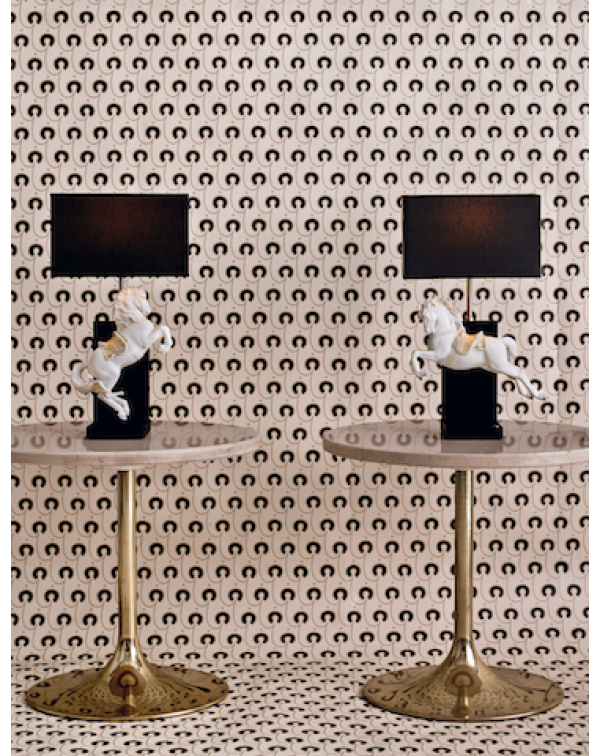  Lladro Horse on Courbette Table Lamp 