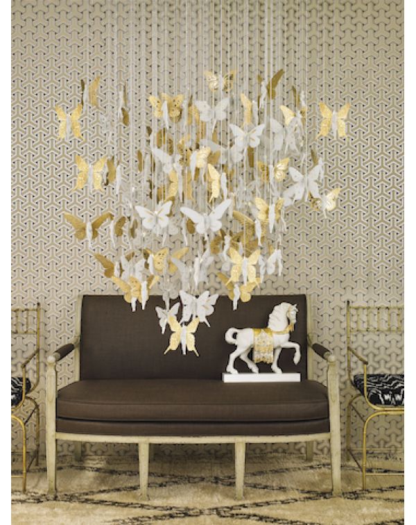 Lladro - Niagara Chandelier 0.80m Golden Luster