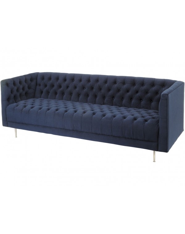 Libra Arya Blue Velvet Button Detail Sofa