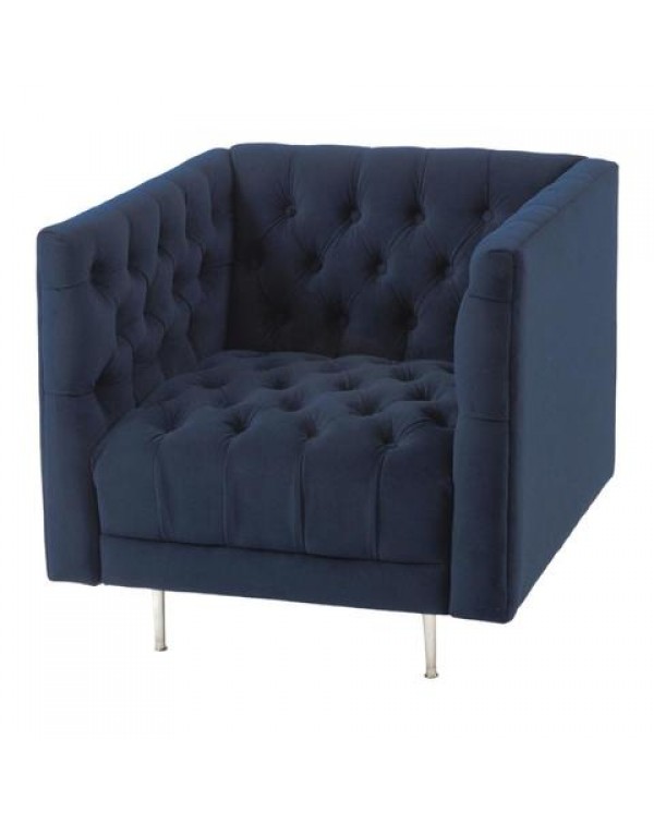 Libra Arya Velvet Button Chair