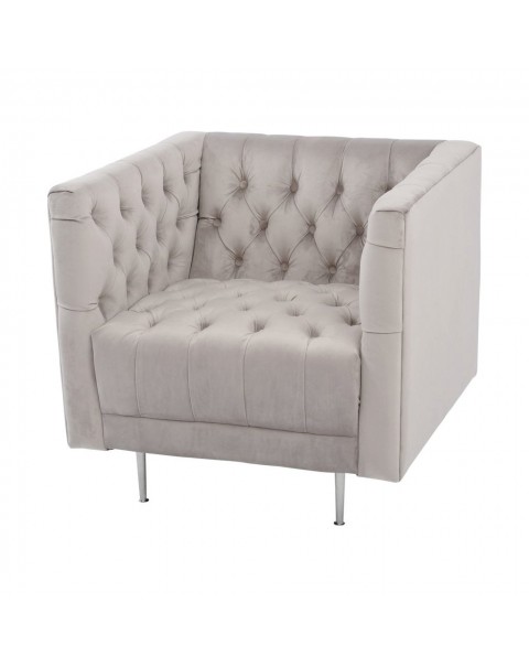 Libra Arya Velvet Button Chair