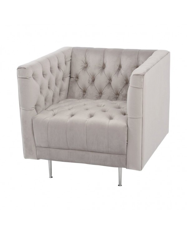 Libra Arya Velvet Button Chair