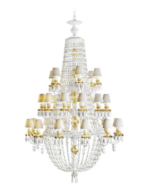  Lladro Winter Palace 30 Lights Chandelier Golden Luster 