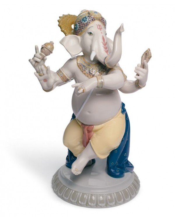 Lladro Dancing Ganesha Figurine