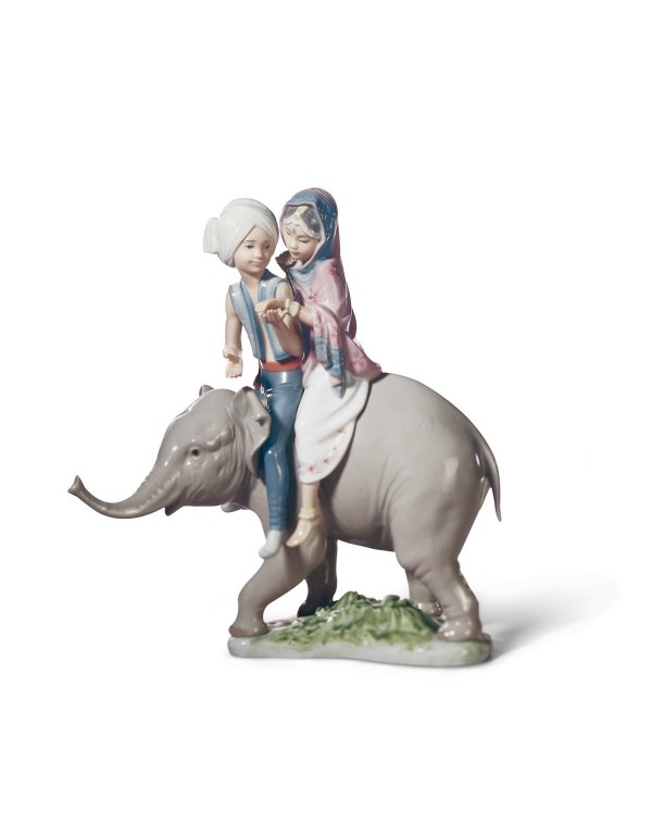 Lladro Hindu Children Figurine
