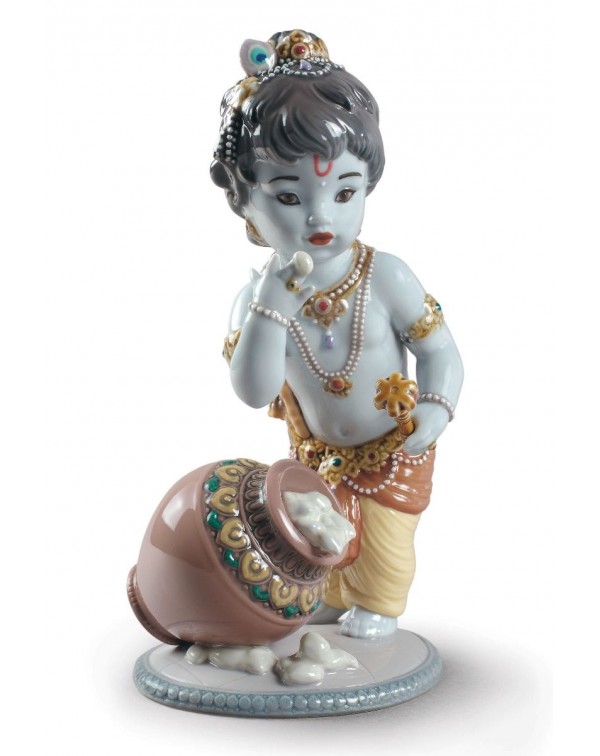 Lladro Krishna Butterthief Figurine