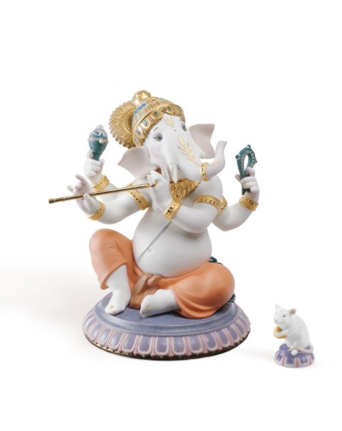 Lladro Bansuri Ganesha Figurine Limited Edition