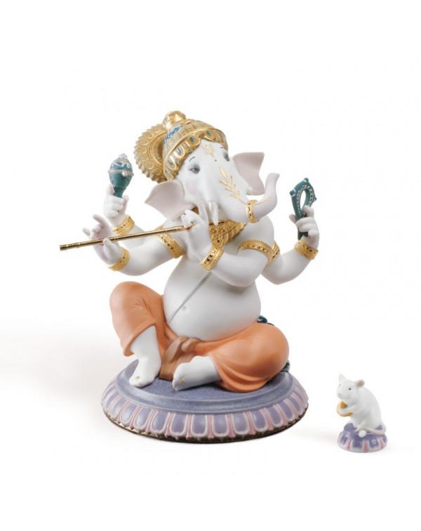 Lladro Bansuri Ganesha Figurine Limited Edition