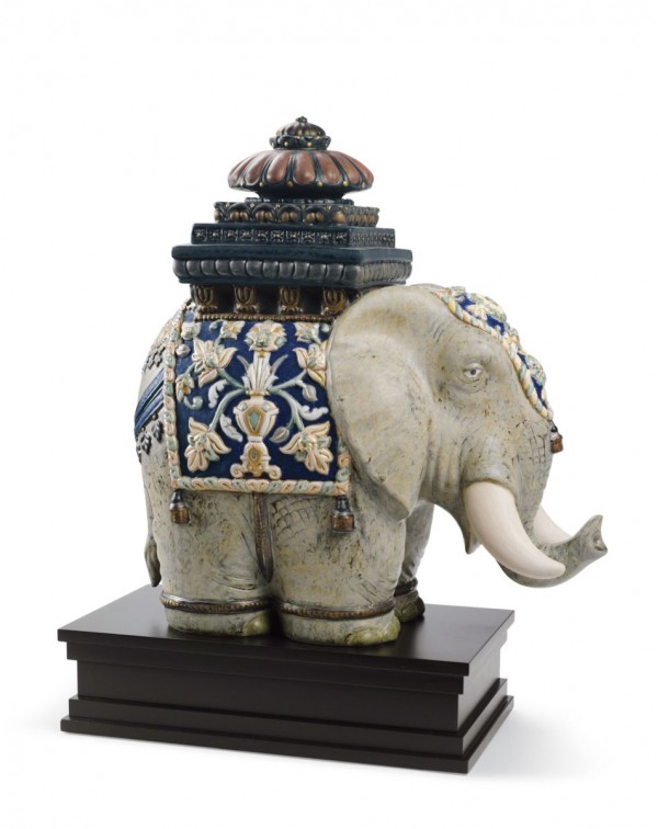 Lladro Siamese Elephant Sculpture Limited Edition