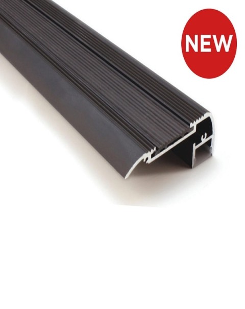 Black Stair Nosing With Rubberised Non Slip Insert