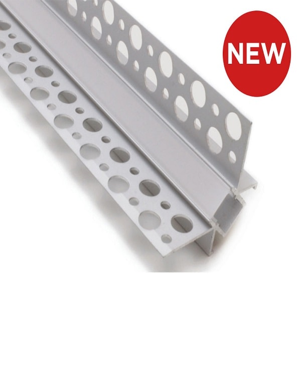 Inside Corner Plaster-In Aluminium LED Profile