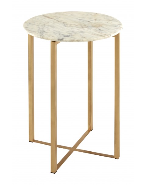  Premier  Housewares Templar White Marble Table