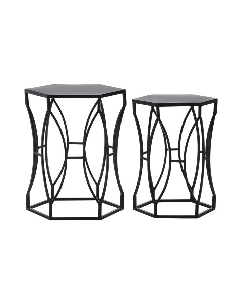 Premier Housewares  Avantis Black Iron Tables