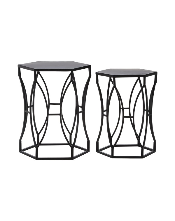 Premier Housewares  Avantis Black Iron Tables