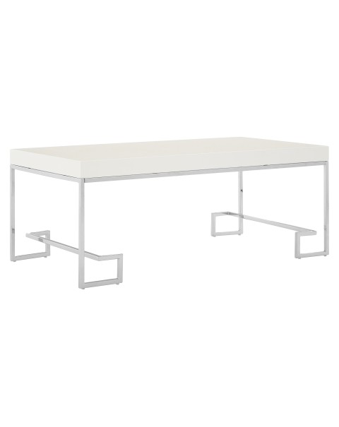  Premier Housewares Allure Coffee Table White High Gloss Chrome