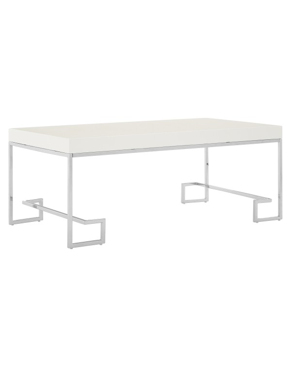  Premier Housewares Allure Coffee Table White High...