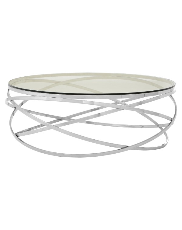  Premier Housewares Silver Allure Round Coffee Tab...