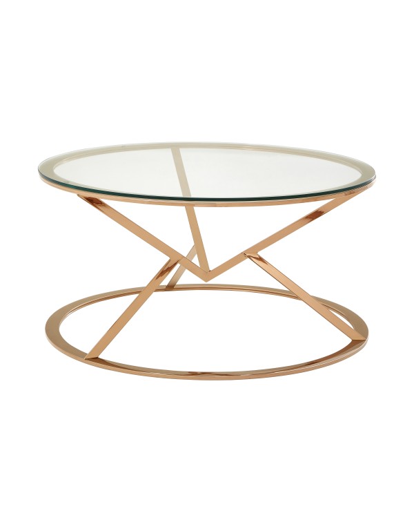  Premier Housewares Allure Round Coffee Table Tria...